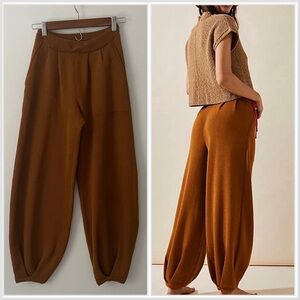 Free People Brown Wide Leg Pants